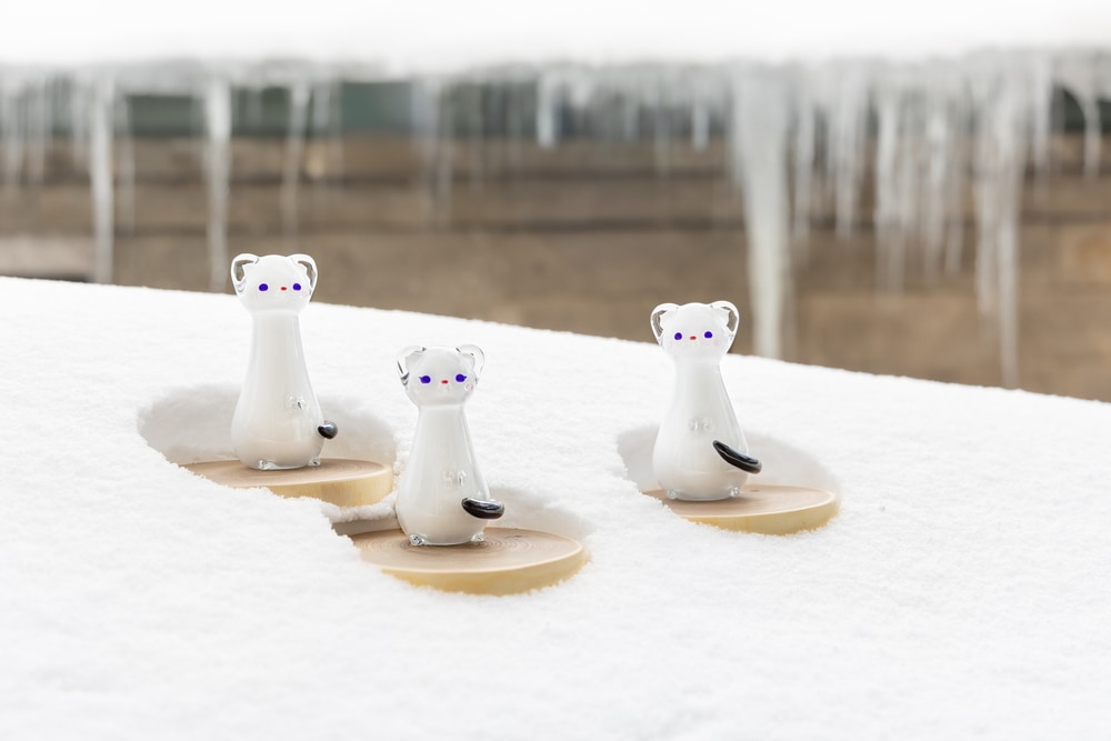 クリスタル館新商品 北海道の可愛い動物 「エゾオコジョオーナメント